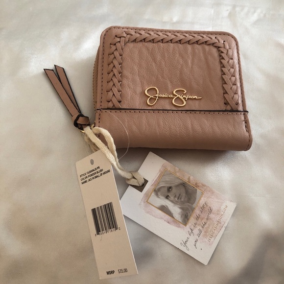 Jessica Simpson Jaclyn Small ZA Faux Leather Wallet Color Powder Blush NWT - Picture 14 of 14
